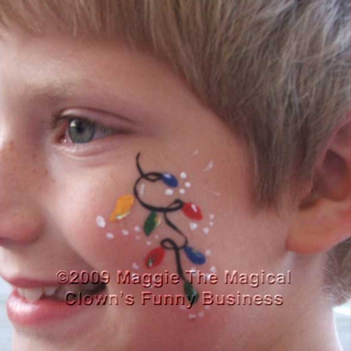 christmas lights face painting